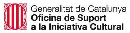 logo Generalitat de Catalunya Oficina de Suport a la Iniciativa Cultural